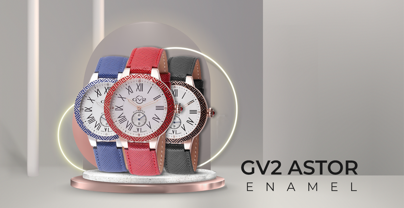 Sophisticated GV2 Astor Enamel Watch Collection