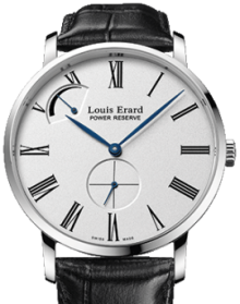 Louis Erard Mens 53 230 AA 11 Excellence Collection Steel Power Reserve Mechanical Hand-Winding Watch